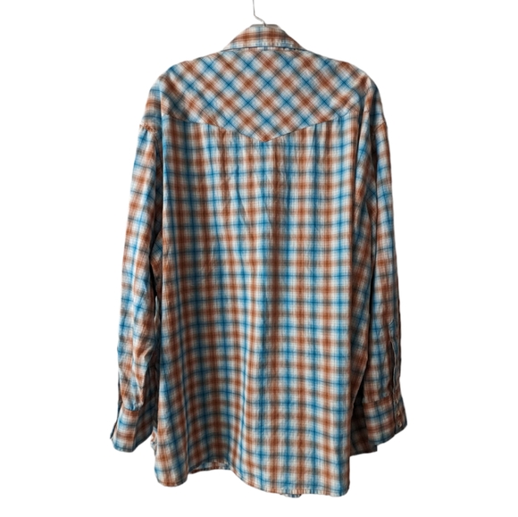 VTG Wrangler Pearl Snap Western style button down XXXL - Picture 4 of 9